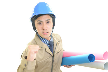 仕事に励む労働者