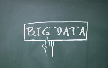 finger click big data symbol