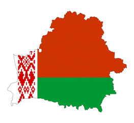 belarus flag map