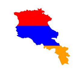 armenia flag map