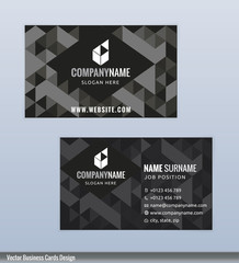 Modern creative black and white business card template