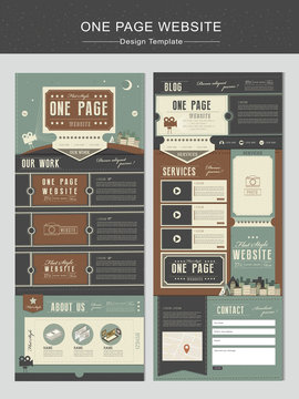 theater concept one page website design template