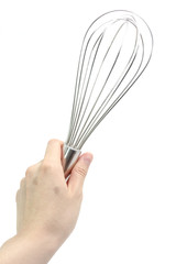 hand holding wire whisk