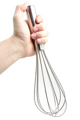 hand holding wire whisk