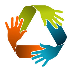 Recycle teamwork concept design