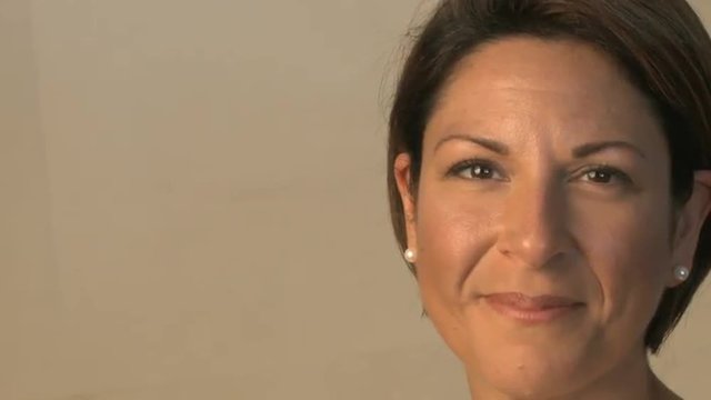 Close up shot of a female in her 40