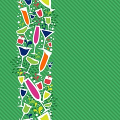 Cocktail drink seamless pattern background