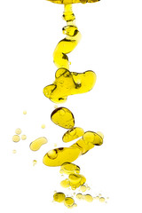 Drops of Olive Oil Isolated on White