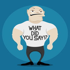 Vector illustration. Strong man.