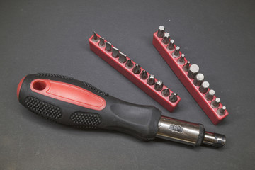Obraz premium Screwdriver with interchangeable bits