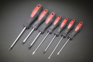 Set of six screwdrivers