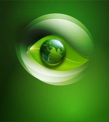 vector abstract background for ecological design with a leaf, a