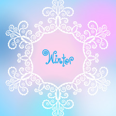 vector winter pattern of spirals, swirls, chains