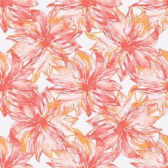 watercolor peony pattern