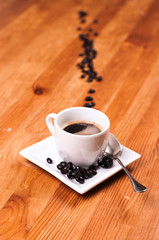 Composición de taza de café