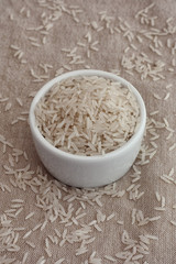 Basmati rice in a bowl