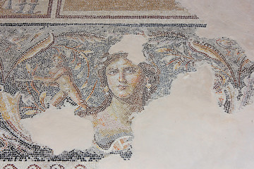 antique mosaic, national park Zippori, Galilee, Israel