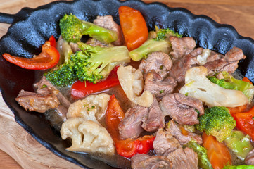 meat with vegetables