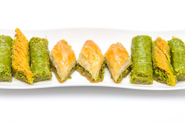 Türkische Baklava mit Tee