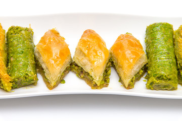 Türkische Baklava mit Tee