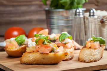 Appetizer bruschetta.