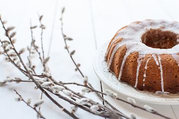 easter cake and pussy-willow