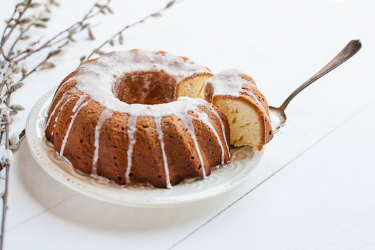 easter cake and pussy-willow