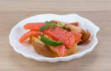 Tapas with salmon