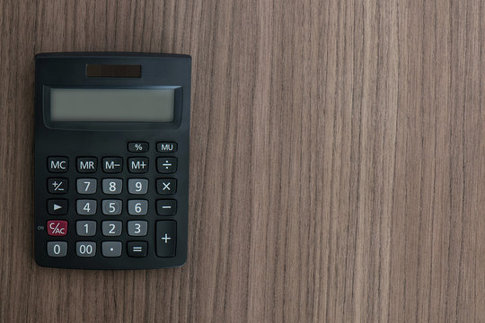 Calculator on the desk
