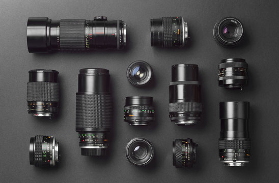 Collection of camera lens - Powered by Adobe