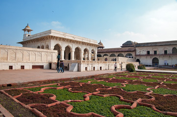 Anguri bagh and Khas Mahal in Red Agra Fort
