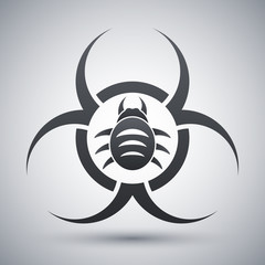 Vector biohazard virus icon