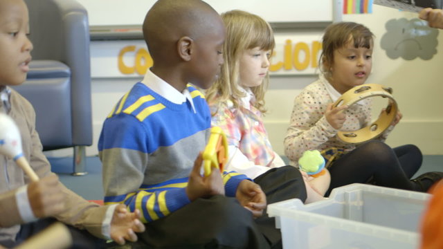 Students playing music