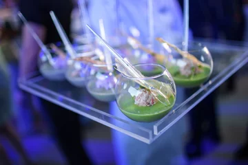 Foto op Plexiglas Gourmet Delicious Dishes and Food Catering (Fusion Cuisine) © yexela