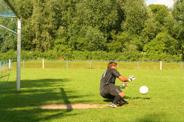 Tormann in Aktion