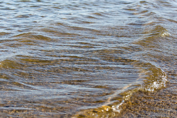 Background of the surface water on the shore