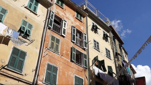Scenes of the Italian coastal town Riomaggiore.