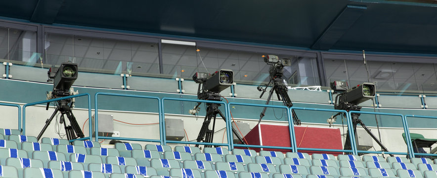 TV camera for broadcast hockey