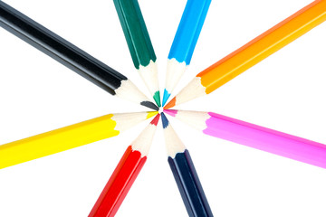 Naklejka premium Multicolored pencils
