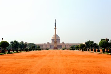 Fototapeta na wymiar Amtssitz des indischen Staatspräsidenten, Rashtrapati Bhavan, Delhi