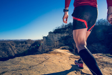 Man doing trail running