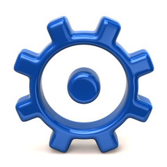 Blue gear icon