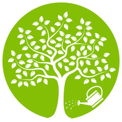 tree and watering can © Beta757