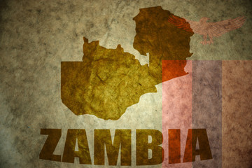 zambia vintage map