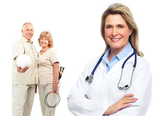 Fototapeta premium Medical family doctor and patients.