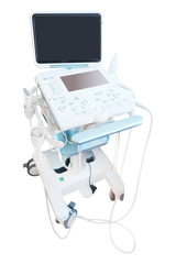 Interior of hospital room with ultrasound machine