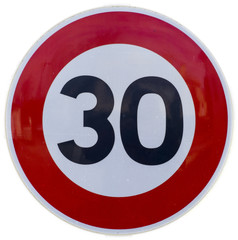 Panneau signalétique "vitesse limite 30km/h"