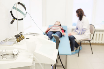 Obraz premium Patient on the examination by a doctor