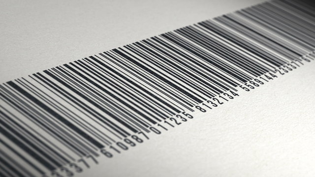 4k - Animation of barcode on paper texture
