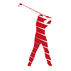 Obraz premium Abstract vector golfer